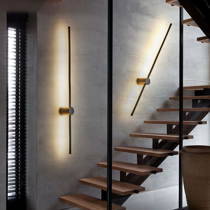 Slim Rod Stairs Sconce Lamp Aluminum Minimalist LED Wall Mounted Lighting Fixture Clearhalo 'Cast Iron' 'Glass' 'Industrial' 'Modern wall lights' 'Modern' 'Tiffany' 'Traditional wall lights' 'Wall Lamps & Sconces' 'Wall Lights' Lighting' 2466387