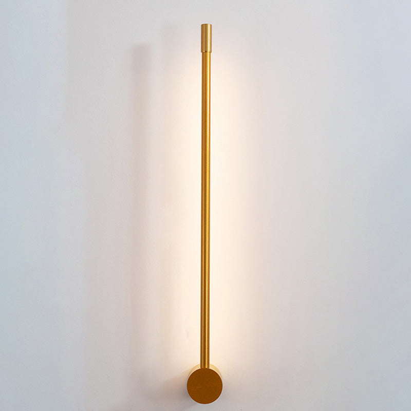 Slim Rod Stairs Sconce Lamp Aluminum Minimalist LED Wall Mounted Lighting Fixture Gold 31.5" Clearhalo 'Cast Iron' 'Glass' 'Industrial' 'Modern wall lights' 'Modern' 'Tiffany' 'Traditional wall lights' 'Wall Lamps & Sconces' 'Wall Lights' Lighting' 2466392