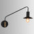 Metal Swing Arm Sconce Lamp Industrial Style Single Living Room Reading Light with Saucer Lampshade Matte Black Hardwired Clearhalo 'Art deco wall lights' 'Cast Iron' 'Glass' 'Industrial wall lights' 'Industrial' 'Middle century wall lights' 'Modern' 'Rustic wall lights' 'Tiffany' 'Traditional wall lights' 'Wall Lamps & Sconces' 'Wall Lights' Lighting' 2466436