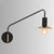 Metal Swing Arm Sconce Lamp Industrial Style Single Living Room Reading Light with Saucer Lampshade Yellow-Black Hardwired Clearhalo 'Art deco wall lights' 'Cast Iron' 'Glass' 'Industrial wall lights' 'Industrial' 'Middle century wall lights' 'Modern' 'Rustic wall lights' 'Tiffany' 'Traditional wall lights' 'Wall Lamps & Sconces' 'Wall Lights' Lighting' 2466439