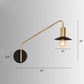 Metal Swing Arm Sconce Lamp Industrial Style Single Living Room Reading Light with Saucer Lampshade Clearhalo 'Art deco wall lights' 'Cast Iron' 'Glass' 'Industrial wall lights' 'Industrial' 'Middle century wall lights' 'Modern' 'Rustic wall lights' 'Tiffany' 'Traditional wall lights' 'Wall Lamps & Sconces' 'Wall Lights' Lighting' 2466454