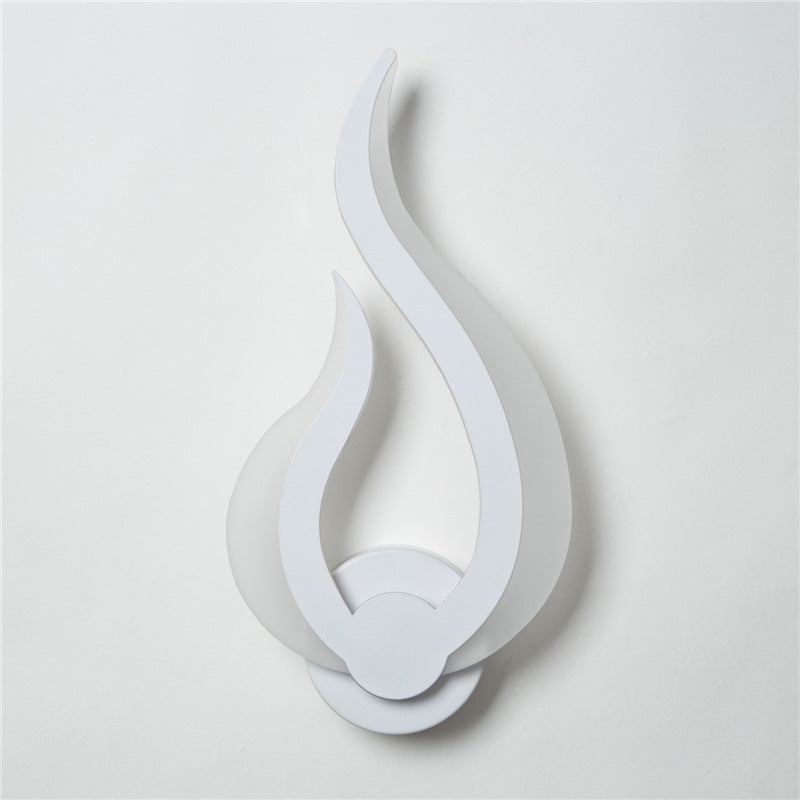 Decorative Flame Shaped Wall Sconce Acrylic Corridor LED Wall Mounted Light in White Clearhalo 'Modern wall lights' 'Modern' 'Wall Lamps & Sconces' 'Wall Lights' Lighting' 2466476