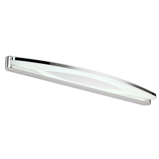 Chrome Arc Vanity Light Fixture Modern Style Stainless Steel LED Wall Sconce with Acrylic Diffuser Clearhalo 'Modern wall lights' 'Modern' 'Vanity Lights' 'Wall Lights' Lighting' 2466527