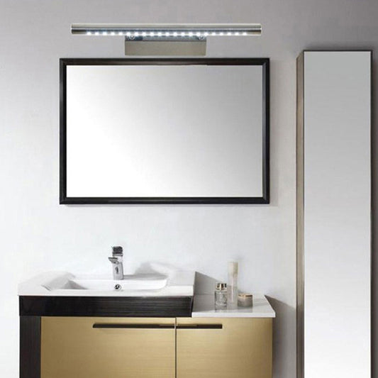 Tube Bathroom Vanity Lighting Fixture Stainless Steel Minimalist LED Wall Light Sconce Clearhalo 'Modern wall lights' 'Modern' 'Vanity Lights' 'Wall Lights' Lighting' 2466654