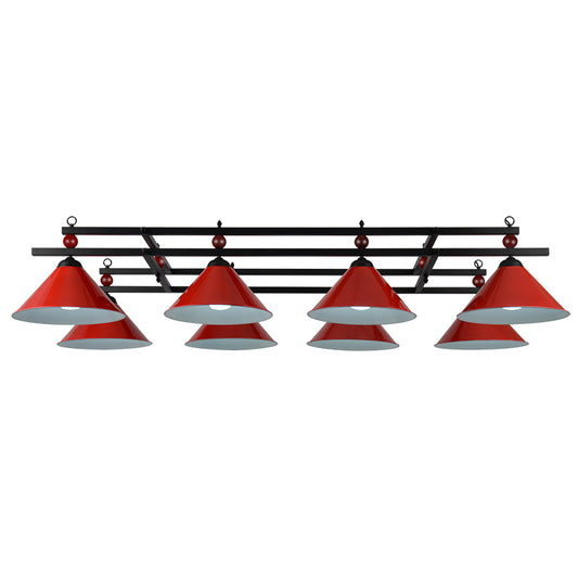 Industrial Conical Island Lamp Metal Pendant Ceiling Light with Decorative Billiards 8 Red Clearhalo 'Ceiling Lights' 'Island Lights' Lighting' 2466676