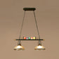 Metal Black Finish Island Lamp Shaded Industrial Style Hanging Light with Billiard Ball Deco 2 Black Dome Clearhalo 'Ceiling Lights' 'Island Lights' Lighting' 2466691