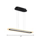 Acrylic Oblong LED Suspension Light Fixture Minimalist Style Hanging Lamp over Island Clearhalo 'Ceiling Lights' 'Island Lights' Lighting' 2466782