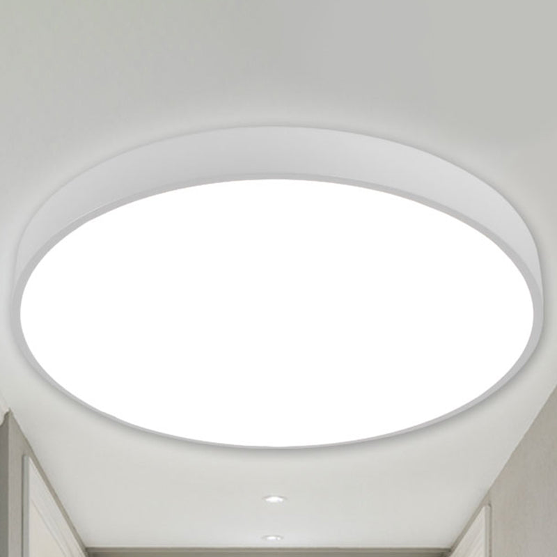 Round Corridor LED Flush Light Fixture Metal Nordic Ceiling Lighting with Acrylic Diffuser Clearhalo 'Ceiling Lights' 'Close To Ceiling Lights' 'Close to ceiling' 'Flush mount' Lighting' 2466833