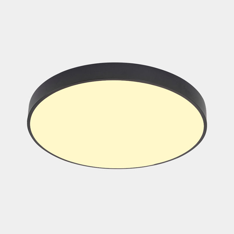 Round Corridor LED Flush Light Fixture Metal Nordic Ceiling Lighting with Acrylic Diffuser Clearhalo 'Ceiling Lights' 'Close To Ceiling Lights' 'Close to ceiling' 'Flush mount' Lighting' 2466845