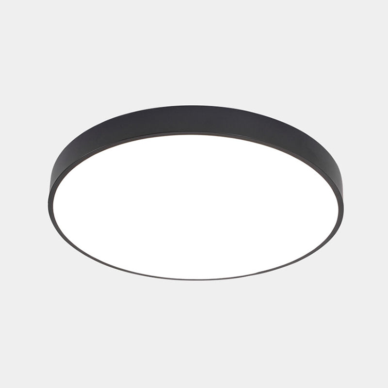 Round Corridor LED Flush Light Fixture Metal Nordic Ceiling Lighting with Acrylic Diffuser Clearhalo 'Ceiling Lights' 'Close To Ceiling Lights' 'Close to ceiling' 'Flush mount' Lighting' 2466849