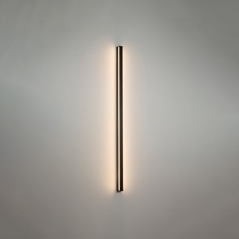 Linear Flush Mount Wall Sconce Simplicity Metal Hallway LED Wall Mount Light in Black Clearhalo 'Cast Iron' 'Glass' 'Industrial' 'Modern wall lights' 'Modern' 'Tiffany' 'Traditional wall lights' 'Wall Lamps & Sconces' 'Wall Lights' Lighting' 2466921
