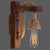 Wooden L Shaped Wall Bracket Lantern Farmhouse 1 Bulb Bedroom Wall Light with Rope Arm Coffee Shadeless Clearhalo 'Industrial wall lights' 'Industrial' 'Middle century wall lights' 'Rustic wall lights' 'Tiffany' 'Wall Lamps & Sconces' 'Wall Lights' Lighting' 2466955