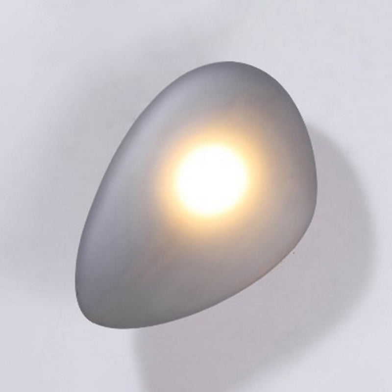 Frosted Glass Cobblestone Wall Sconce Art Deco 1-Light Wall Mount Light for Living Room Grey Fillet Clearhalo 'Cast Iron' 'Glass' 'Industrial' 'Modern wall lights' 'Modern' 'Tiffany' 'Traditional wall lights' 'Wall Lamps & Sconces' 'Wall Lights' Lighting' 2467048