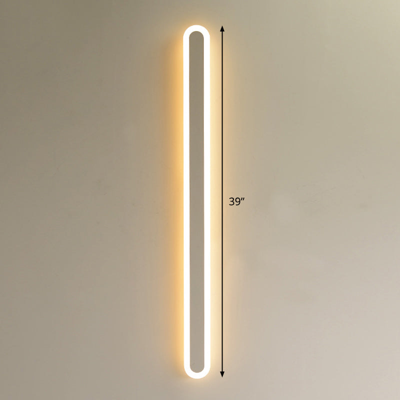 Elliptical Acrylic Flush Mount Wall Sconce Simplicity LED Wall Mount Lighting for Aisle Clearhalo 'Cast Iron' 'Glass' 'Industrial' 'Modern wall lights' 'Modern' 'Tiffany' 'Traditional wall lights' 'Wall Lamps & Sconces' 'Wall Lights' Lighting' 2467066