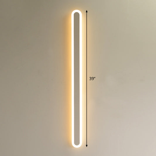 Elliptical Acrylic Flush Mount Wall Sconce Simplicity LED Wall Mount Lighting for Aisle Clearhalo 'Cast Iron' 'Glass' 'Industrial' 'Modern wall lights' 'Modern' 'Tiffany' 'Traditional wall lights' 'Wall Lamps & Sconces' 'Wall Lights' Lighting' 2467066