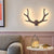 Metallic Antler Sconce Lamp Artistic LED Wall Mounted Lighting Fixture for Bedroom Coffee Clearhalo 'Cast Iron' 'Glass' 'Industrial' 'Modern wall lights' 'Modern' 'Tiffany' 'Traditional wall lights' 'Wall Lamps & Sconces' 'Wall Lights' Lighting' 2467072