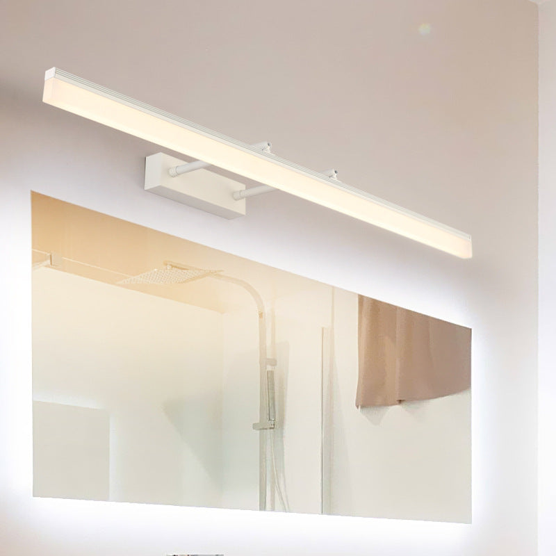 Extendable Linear LED Mirror Light Simplicity Acrylic Bathroom Wall Mounted Lighting Clearhalo 'Cast Iron' 'Glass' 'Industrial' 'Modern wall lights' 'Modern' 'Tiffany' 'Traditional wall lights' 'Vanity Lights' 'Wall Lights' Lighting' 2467147