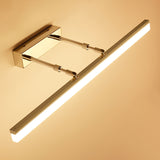 Extendable Linear LED Mirror Light Simplicity Acrylic Bathroom Wall Mounted Lighting Gold Clearhalo 'Cast Iron' 'Glass' 'Industrial' 'Modern wall lights' 'Modern' 'Tiffany' 'Traditional wall lights' 'Vanity Lights' 'Wall Lights' Lighting' 2467148
