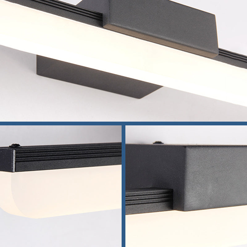 Simple Linear LED Vanity Lighting Metal Bathroom Sconce Light Fixture with Acrylic Diffuser Clearhalo 'Modern wall lights' 'Modern' 'Vanity Lights' 'Wall Lights' Lighting' 2467158