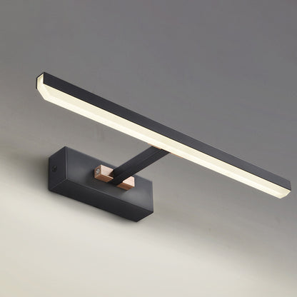 Modernism Linear Wall Vanity Light Acrylic Bathroom LED Wall Sconce Lighting Fixture Black Clearhalo 'Modern wall lights' 'Modern' 'Vanity Lights' 'Wall Lights' Lighting' 2467188