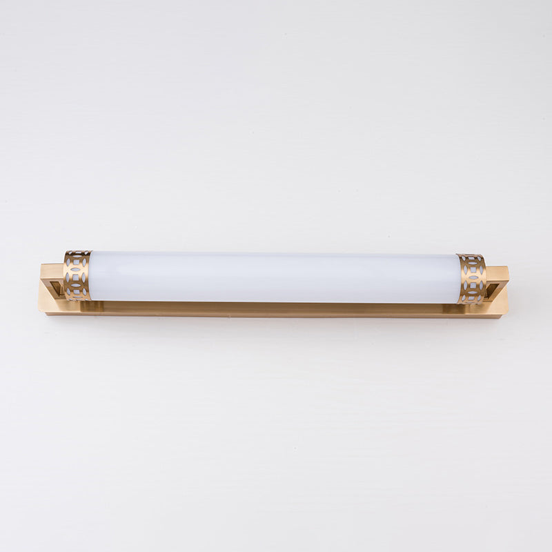 Bronze Cylindrical Vanity Lighting Minimalist Acrylic LED Wall Light Sconce for Bathroom Clearhalo 'Cast Iron' 'Glass' 'Industrial' 'Modern wall lights' 'Modern' 'Tiffany' 'Traditional wall lights' 'Vanity Lights' 'Wall Lights' Lighting' 2467251
