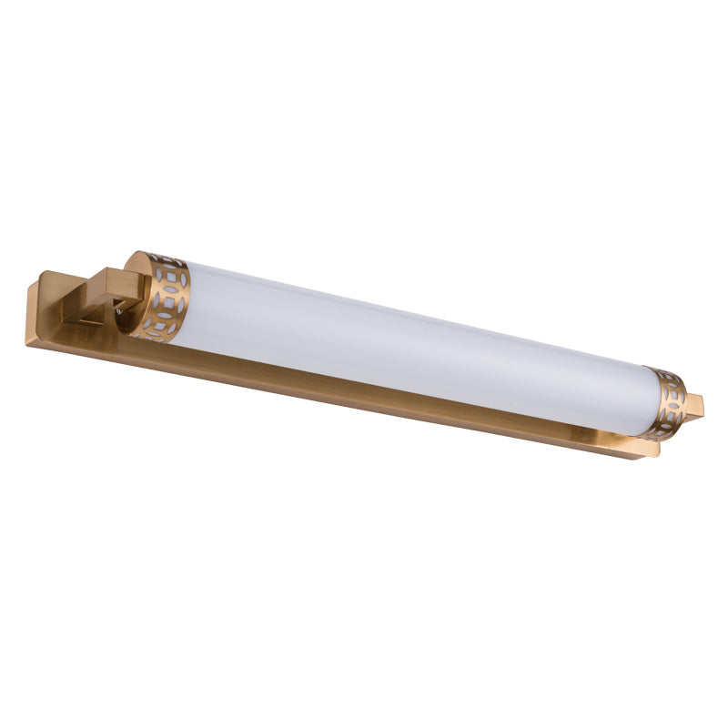 Bronze Cylindrical Vanity Lighting Minimalist Acrylic LED Wall Light Sconce for Bathroom Clearhalo 'Cast Iron' 'Glass' 'Industrial' 'Modern wall lights' 'Modern' 'Tiffany' 'Traditional wall lights' 'Vanity Lights' 'Wall Lights' Lighting' 2467255