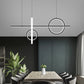 Crossed Island Pendant Light Novelty Minimalist Acrylic Black LED Suspension Light Clearhalo 'Ceiling Lights' 'Island Lights' Lighting' 2467263