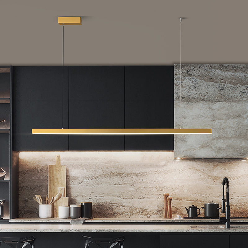 Metal Stick Suspended Lighting Fixture Simplicity LED Hanging Light for Dining Room Clearhalo 'Ceiling Lights' 'Island Lights' Lighting' 2467271