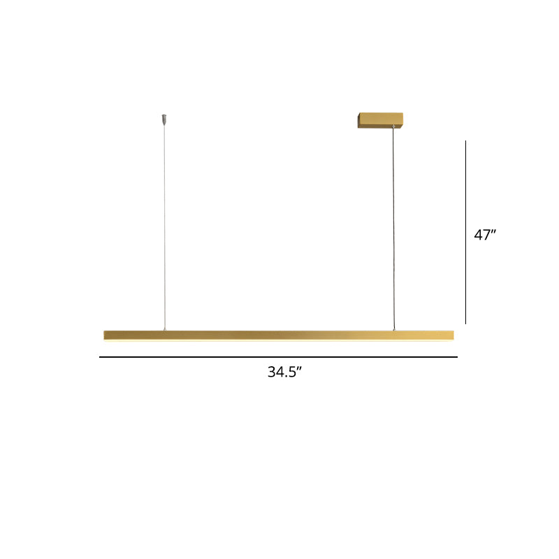 Metal Stick Suspended Lighting Fixture Simplicity LED Hanging Light for Dining Room Clearhalo 'Ceiling Lights' 'Island Lights' Lighting' 2467275