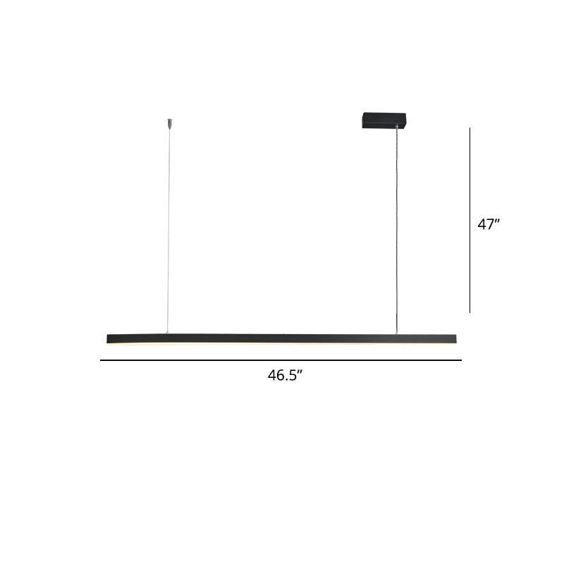 Metal Stick Suspended Lighting Fixture Simplicity LED Hanging Light for Dining Room Clearhalo 'Ceiling Lights' 'Island Lights' Lighting' 2467278