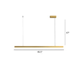 Metal Stick Suspended Lighting Fixture Simplicity LED Hanging Light for Dining Room Clearhalo 'Ceiling Lights' 'Island Lights' Lighting' 2467280