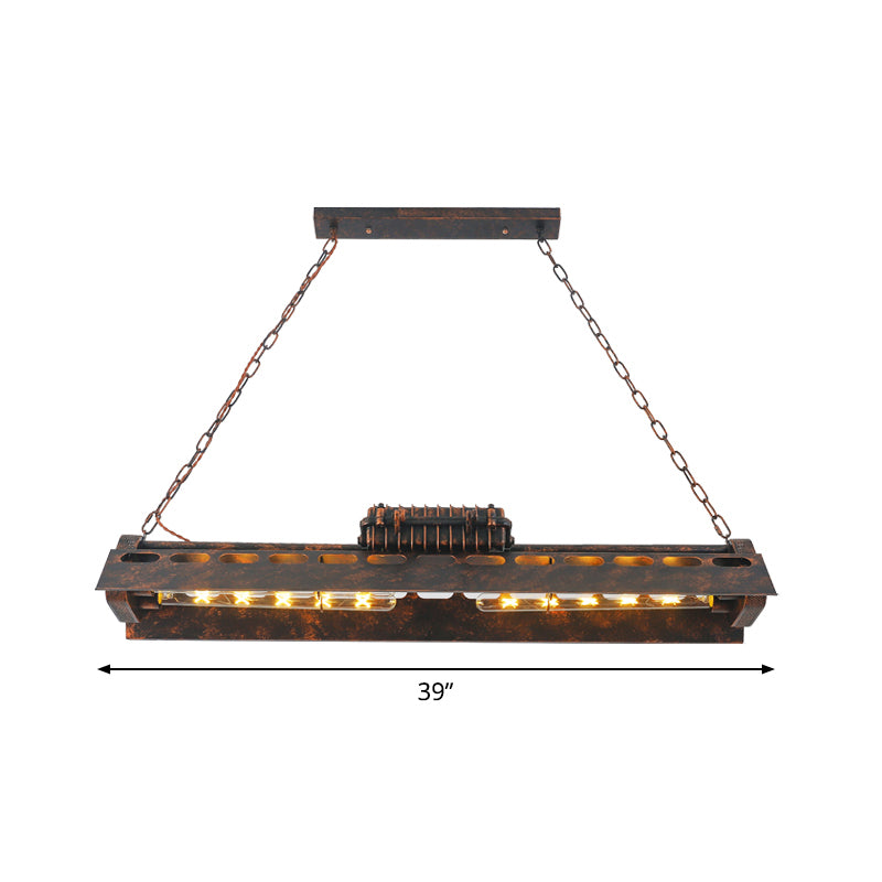 Triangular Metal Island Lighting Fixture Loft Style 1 Head Restaurant Billiard Lamp Clearhalo 'Ceiling Lights' 'Island Lights' Lighting' 2467393