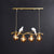 Glass Spherical Hanging Light Postmodern 4-Bulb Ceiling Pendant with Twig and Bird Deco Gold Amber Clearhalo 'Ceiling Lights' 'Island Lights' Lighting' 2467424