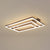Multi-Tiered Rectangle Ceiling Lamp Minimalist Metal Living Room LED Flush Mount Lighting in Brown Brown 3 Tiers Clearhalo 'Ceiling Lights' 'Close To Ceiling Lights' 'Close to ceiling' Lighting' 2467476