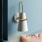 Nordic Horn Shaped Wall Mount Lighting Metal 1 Head Bedroom Reading Lamp with Slit White Clearhalo 'Wall Lamps & Sconces' 'Wall Lights' Lighting' 2467487