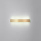 Aluminum Bar Shaped Flush Wall Sconce Minimalist Gold Plated LED Wall Light for Living Room Gold 23.5" White Clearhalo 'Cast Iron' 'Glass' 'Industrial' 'Modern wall lights' 'Modern' 'Tiffany' 'Traditional wall lights' 'Wall Lamps & Sconces' 'Wall Lights' Lighting' 2467510