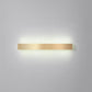 Aluminum Bar Shaped Flush Wall Sconce Minimalist Gold Plated LED Wall Light for Living Room Gold 39.5" White Clearhalo 'Cast Iron' 'Glass' 'Industrial' 'Modern wall lights' 'Modern' 'Tiffany' 'Traditional wall lights' 'Wall Lamps & Sconces' 'Wall Lights' Lighting' 2467529