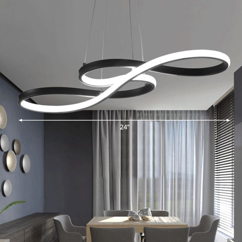 Musical Notation Restaurant Hanging Lamp Metallic Minimalistic LED Island Light Fixture Clearhalo 'Ceiling Lights' 'Island Lights' Lighting' 2467603