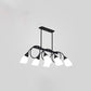 White Glass Tulip Suspension Light Modernist Island Ceiling Light for Dining Room 6 Black Clearhalo 'Ceiling Lights' 'Island Lights' Lighting' 2467610