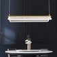 Folding Island Light Minimalistic Acrylic Dining Room Suspension Pendant Light in Gold Clearhalo 'Ceiling Lights' 'Island Lights' Lighting' 2467623