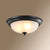 Classic Dome Shaped Ceiling Lighting Frosted Glass Flush Mount Light Fixture for Bedroom Black Clearhalo 'Ceiling Lights' 'Close To Ceiling Lights' 'Close to ceiling' 'Flush mount' Lighting' 2467637
