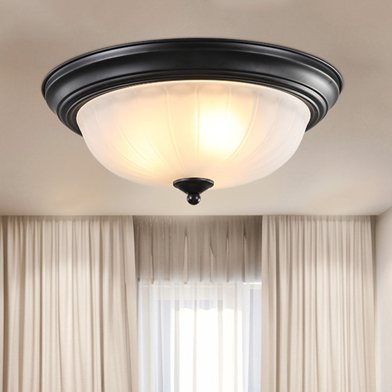 Classic Dome Shaped Ceiling Lighting Frosted Glass Flush Mount Light Fixture for Bedroom Clearhalo 'Ceiling Lights' 'Close To Ceiling Lights' 'Close to ceiling' 'Flush mount' Lighting' 2467641