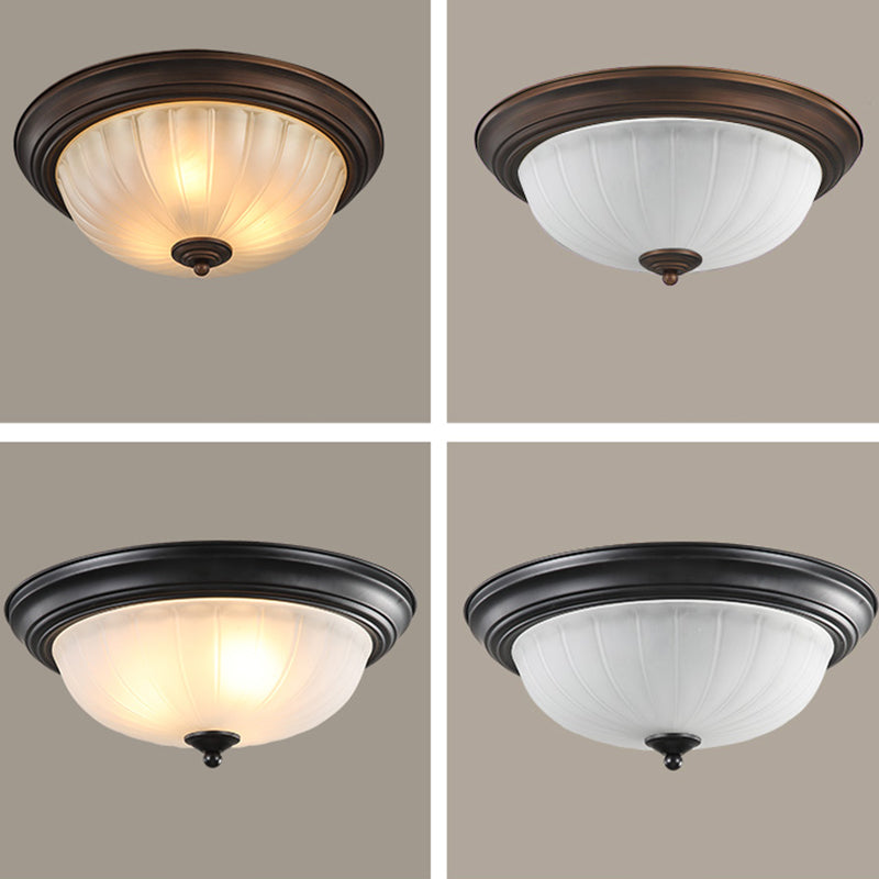 Classic Dome Shaped Ceiling Lighting Frosted Glass Flush Mount Light Fixture for Bedroom Clearhalo 'Ceiling Lights' 'Close To Ceiling Lights' 'Close to ceiling' 'Flush mount' Lighting' 2467642