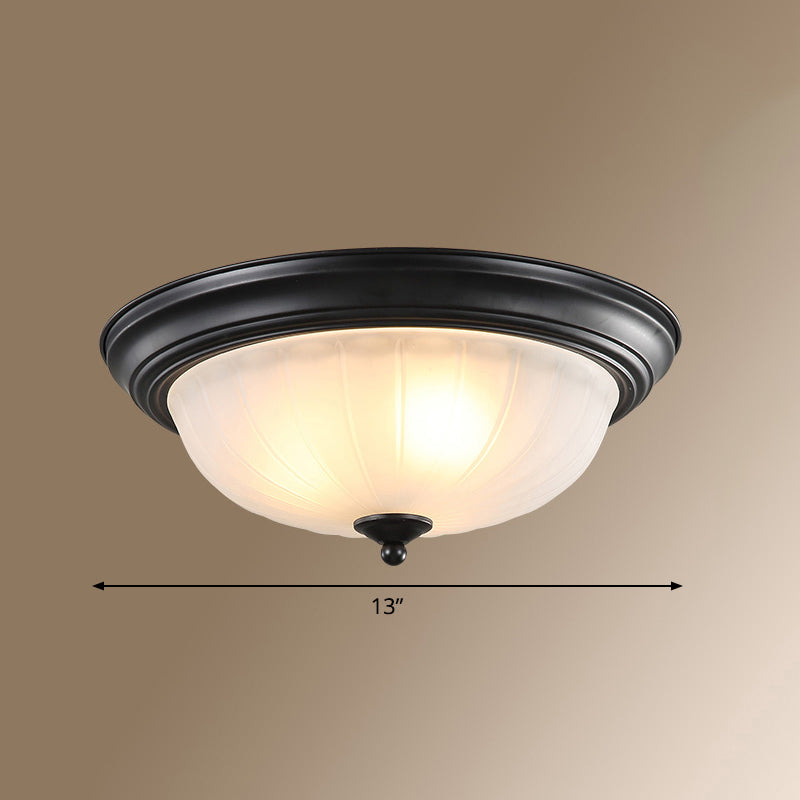 Classic Dome Shaped Ceiling Lighting Frosted Glass Flush Mount Light Fixture for Bedroom Clearhalo 'Ceiling Lights' 'Close To Ceiling Lights' 'Close to ceiling' 'Flush mount' Lighting' 2467646