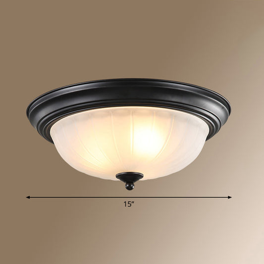 Classic Dome Shaped Ceiling Lighting Frosted Glass Flush Mount Light Fixture for Bedroom Clearhalo 'Ceiling Lights' 'Close To Ceiling Lights' 'Close to ceiling' 'Flush mount' Lighting' 2467647