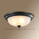 Classic Dome Shaped Ceiling Lighting Frosted Glass Flush Mount Light Fixture for Bedroom Clearhalo 'Ceiling Lights' 'Close To Ceiling Lights' 'Close to ceiling' 'Flush mount' Lighting' 2467647