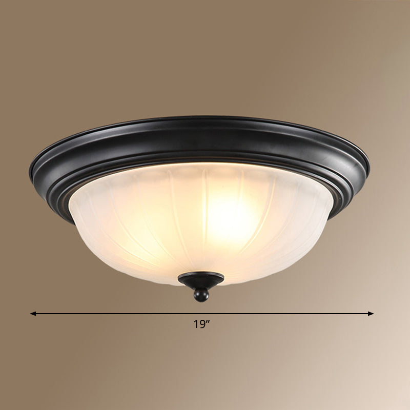 Classic Dome Shaped Ceiling Lighting Frosted Glass Flush Mount Light Fixture for Bedroom Clearhalo 'Ceiling Lights' 'Close To Ceiling Lights' 'Close to ceiling' 'Flush mount' Lighting' 2467648