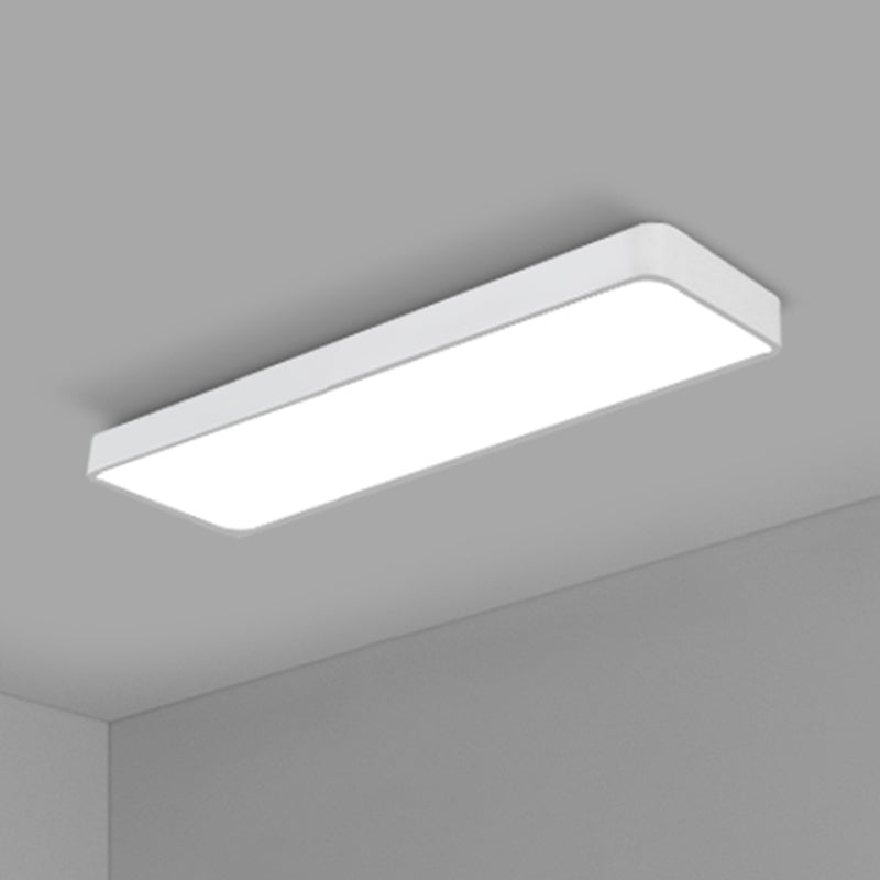 Office Ceiling Mounted Light Modern LED Flush Light with Rectangular Acrylic Shade White Large 47.5" Clearhalo 'Ceiling Lights' 'Close To Ceiling Lights' 'Close to ceiling' 'Flush mount' Lighting' 2467664