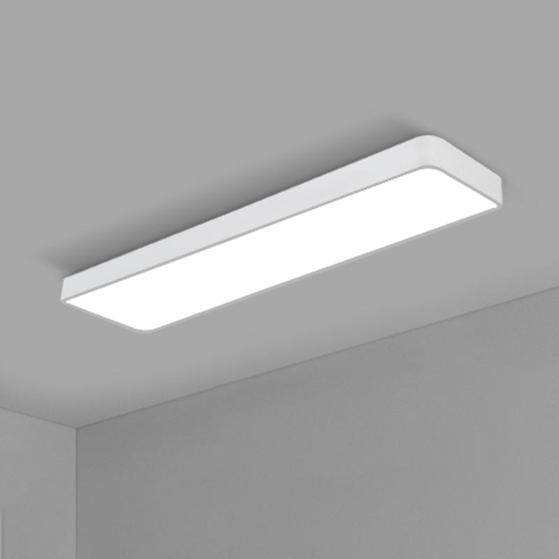 Office Ceiling Mounted Light Modern LED Flush Light with Rectangular Acrylic Shade White Large 59" Clearhalo 'Ceiling Lights' 'Close To Ceiling Lights' 'Close to ceiling' 'Flush mount' Lighting' 2467665