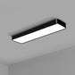 Office Ceiling Mounted Light Modern LED Flush Light with Rectangular Acrylic Shade Black Small 35.5" Clearhalo 'Ceiling Lights' 'Close To Ceiling Lights' 'Close to ceiling' 'Flush mount' Lighting' 2467672